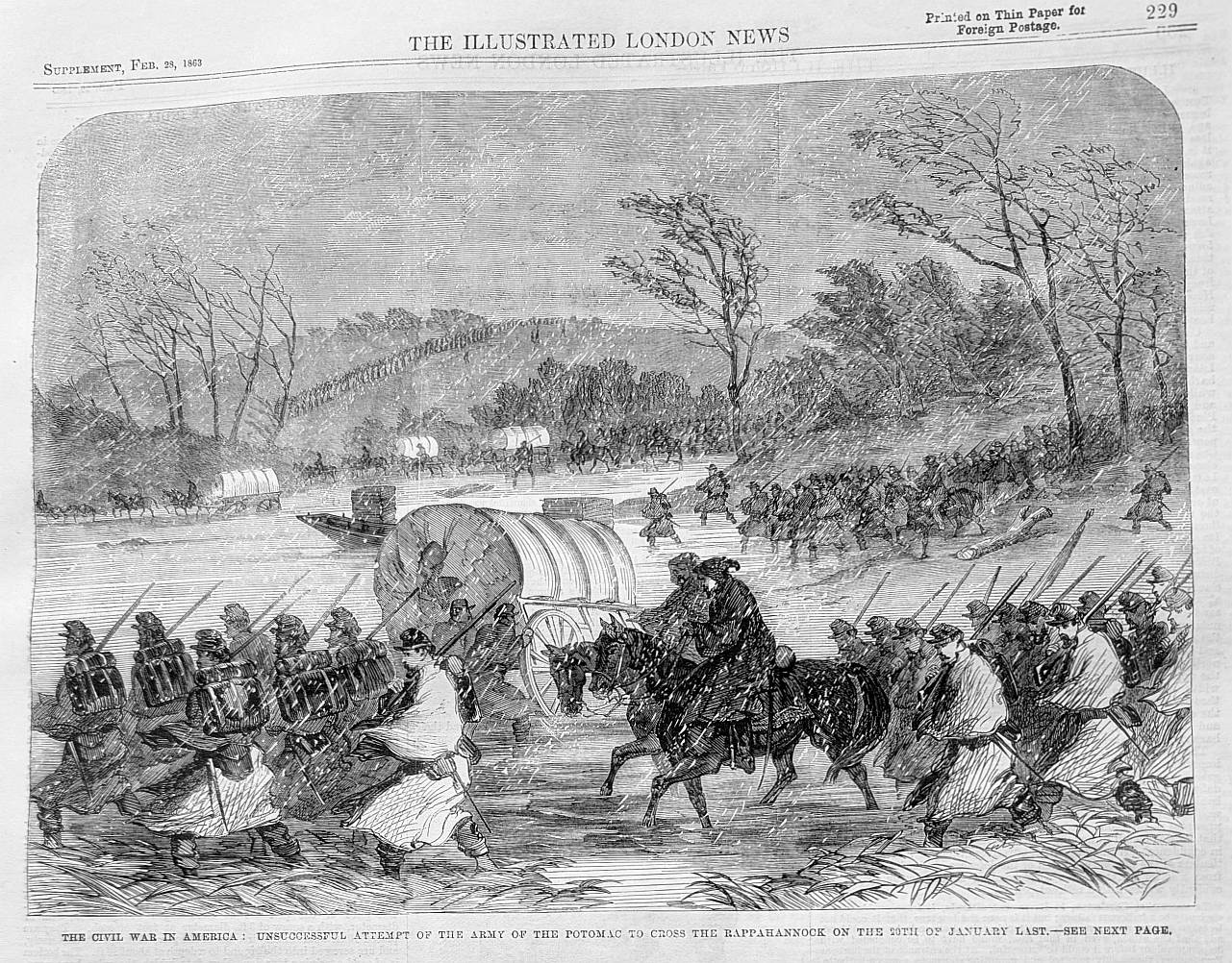 unsuccessful crossing of the rappahannock